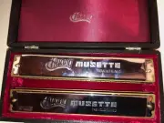 Huang Harmonicas - Musette Tremelo Tuned C & C# ONE PAIR NEW IN FITTED CASE