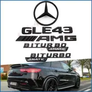 Mercedes-Benz GLE43 AMG Biturbo 4Matic W166 Star SUV Rear Trunk Emblem Badge Set