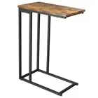 Small C Shaped End Table, Slim Couch Side Tables Slide Under Sofa Bed, Skinny...