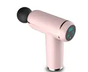 M44 Pink 32-speed LCD Fascia Gun Mini Pocket Neck Membrane Gun Relax Muscle Vibration Impact Gun Electric Massager for Pain Relief