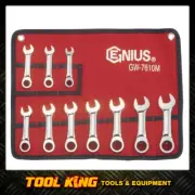 Genius Tools 10pc Metric Stubby Combination Ratcheting Spanner Set GW-7610M