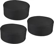 [FRCOLOR] 3Pcs Breathable Chef Cap Adjustable Durable Cloth Chef Hats for Kitchen Cooking Washable and Reusable with Comfortable Fit for Professional Chefs Black