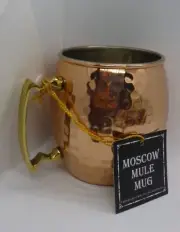 Moscow Mule Cocktail Drink hammered Copper Mug never used