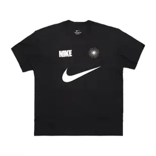 【NIKE 耐吉】短袖 Basketball 男款 黑 白 大LOGO 寬鬆 純棉 棉T 短T 大勾(FJ2307-010)