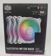 Cooler Master MasterFan MF120 Halo 3-in-1 White Edition 120mm RGB Fan w/Duo-Ring