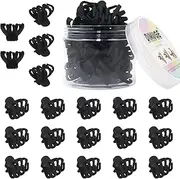 DIMUGE 20 Pcs Small Black Octopus Claw Clips 3cm Small Hair Clips Great for Women and Girls Thin to Thick Hair Pack Half Up Half Down, Bangs, Styling.