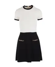 Vlogo short-sleeve minidress XXS,M Black
