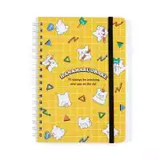 Sanrio Original Hanamaru Obake Yellow Spiral B6 Ring Notebook