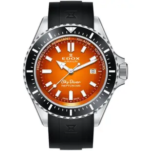 【EDOX 伊度】SkyDiver 海神波賽頓 1000米潛水機械錶(E80120.3NCA.ODN)