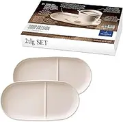 Villeroy & Boch Soup Passion Soup/Sandwich Tray Set of 2 by - Premium Porcelain - Made in Germany - Dishwasher and Microwave Safe - 13 x.25 Inches White