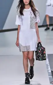3.1 Phillip Lim Ditsy Patchwork T-Shirt Dress Size 2