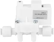 1/4 "DC 24V High-pressure Switch High-pressure Switch for RO Water Machine Reverse Osmosis System RO 0.25 MPa Action White, Valve Accessories