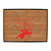 Im With Cupid - Funny Novelty Doormat Man Cave Floor mat