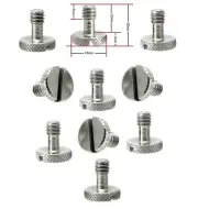 10 x Steel Screw 1/4" for Camera Tripod QR Plate ideal for Manfrotto / Sachtler
