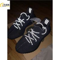專櫃正品Adidas Yeezy Boost 350 V2 黑天使 椰子鞋 全黑鞋 黑魂 運動鞋 FU9006