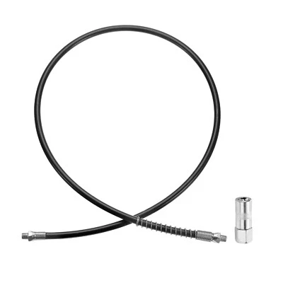 Grease Gun Hose Kit 47.5" 10000 PSI w Grease Gun Coupler 1/8 NPT Threads Black