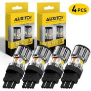 4 PCS 3157 3156 LED DRL Switchback Turn Signal Parking Light Bulbs White Amber (for: Volvo)