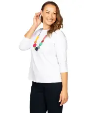[Fella Hamilton] Day Camp 3/4 Sleeve Tee in White