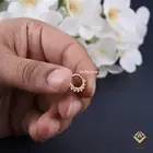 Septum Nose Ring in 14K Gold with Natural Diamond Daith Piercing