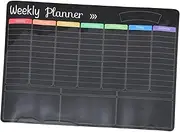 BUTIFULSIC 1 Set Magnetic Fridge Calendar Dry Erase Weekly Planner for Family Communication Meal Planning Reusable Magnetic Board with Markers Eraser for