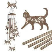 Outdoor Cats Wind Chimes Decor, Portable Mobile Wind Catcher, Sympathy Wind B...