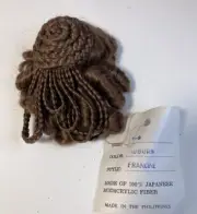Bell Ceramics Doll Wig Francine Auburn Braided Ringlets Modacrylic Size 7-8 Vtg
