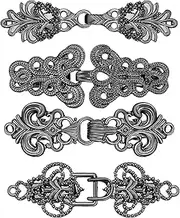 Oshhni 4 Pieces Sweater Shawl Duck Mouth Clips Cloak Clasps, Decorative Alloy Sweater Clips Fasteners for Costume Cape, Cardigan, Black