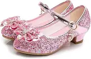 [Dressnu] Princess Shoes Sequins Girls High Heels Shoes Performance