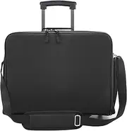 [UNDERSEAT PRO] Foldable Laptop Carry-on Briefcase On Wheels, Under the Seat Personal Item Suitcase Compliant with Spirit, Frontier, American, Delta, Southwest etc. (45x36x20 cm), BLACK, 17.5 inches, 2