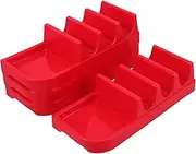 Alipis 4pcs Taco Holder Stand Wave Shape Plastic Taco Rack with Sauce Tray Each for Home Restaurant and Parties and Easy to Clean