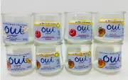 LOT of 8 Oui/Yoplait Yogurt Glass Jars Craft Candle DIY Repurpose storage