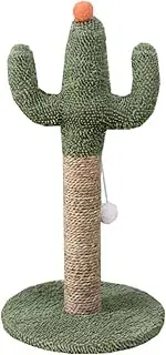Cactus Cat Scratching Post - Durable Sisal Scratch Tower with Furry Toy, Fun Activity Post for Kittens and Small Cats, 60cm Tall