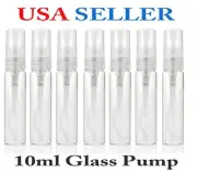 7 Perfume Atomizer Bottles 10ml Glass Pump Travel Portable Refillable Spray Case
