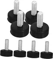 BUTIFULSIC 8pcs Adjustable Furniture Leveling Feet Shock Absorbing Rubber Pads for Noise Reduction Slip Floor Protector for Tables Beds and Appliances