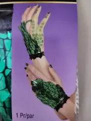 Dragon Mythical Creature Gloves Pretend Cosplay Dress Up Green Adult Halloween