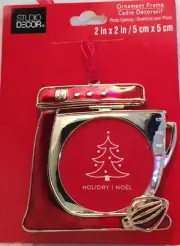 Christmas Tree Ornament Cooking Baking Chef Photo Picture Frame Mixer Cook NEW