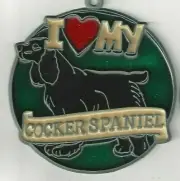 I Love my Black Cocker Spaniel Suncatcher w/Suction cup (New Old Stock)