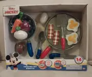 Disney Junior Mickey Mouse 14 Piece Cooking Dinette Set~New In The Box~