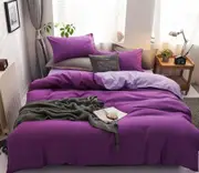 3D Deep Purple Light Purple 12115 Quilt Cover Set Bedding Set Pillowcases Duvet Cover KING SINGLE DOUBLE QUEEN KING