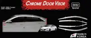 Window Visor Sun Rain Vent Guard E032 6Pcs Silver for Hyundai Elantra 2021~2025