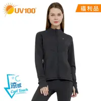 在飛比找蝦皮商城優惠-【UV100】 防曬 抗UV-涼感透氣彈力修身立領外套-女(