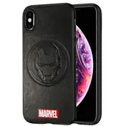ZUSLAB iPhone XR Walt Disney Marvel Avengers Leather Bumper Case Shockproof Credit Card Slot Card Holder Phone Cover for Apple - Iron Man