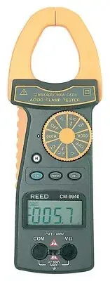 REED CM-9940: Autoranging AC/DC Clamp Meter 600A, 600V (AC/DC)