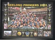 2022 AFL GEELONG CATS PREMIERS MEMORABILIA PICTURE FRAME