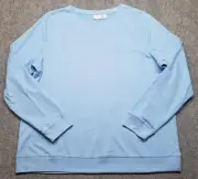 Kim Rogers Sweatshirt Womens XL Blue Sky Crew Neck Polycotton Pullover New