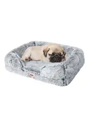 [PaWz] Orthopedic Sofa Soft Warm Mattress Cushion S Pet Bed in Grey