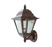 Sunset Lighting F7847-62 Outdoor Wall Sconce with Clear Glass, Rubbed Bronze Fin