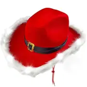 Red Cowgirl Hat Light Up Cowboy Hat with LED Lights Christmas Hats for Women ...