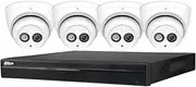 Dahua 8CH 6MP PoE Home Security Camera System, 6MP Outdoor PoE IP Cameras with Build in MIC, 4K 8-Channel NVR(NVR4208-8P-4KS2+IPC-HDW4631C-A 2.8MM(4PCS))
