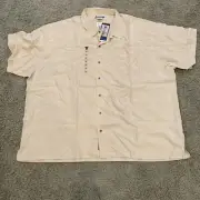 Columbia Mens SS Yellow Plaid Security Check Shirt Modal Poly 5XL ,5XB Soft NWT